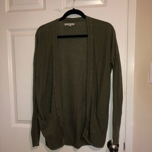 Olive green cardigan (S)